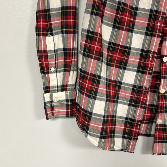 J.Crew 'Perfect Fit' Blue Red Plaid Cotton Button Down Long Sleeve Shirt, XS - Picture 5 of 7